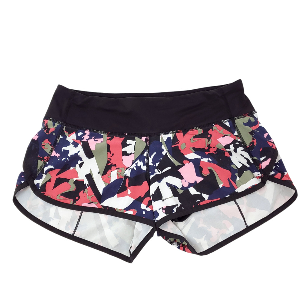 Lululemon Speed Shorts Running 4 Pop Cut Boom Juice Multi Swift Ultra